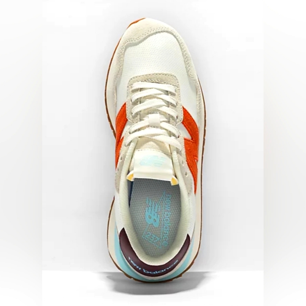 New Balance 237 - Cream, Copper and Lt Blue Retro Sneakers